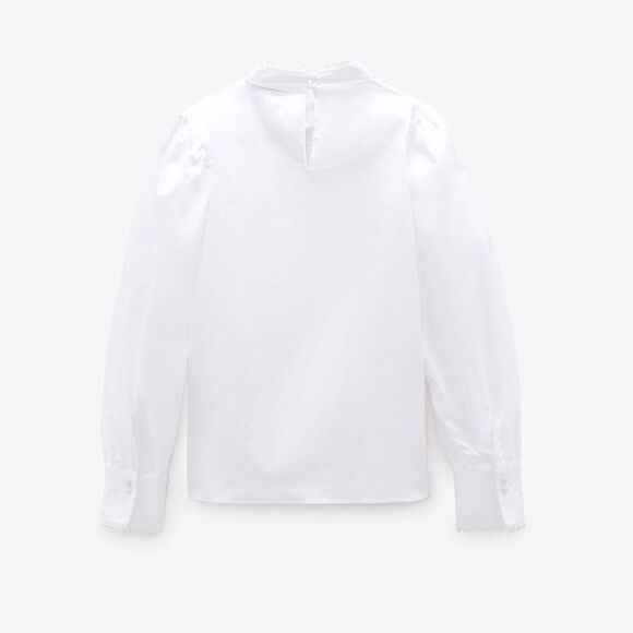 ZARA WAVY POPLIN TOP NEW - Picture 4 of 4